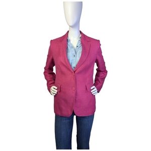 MaxMara Studio Italian Linen Blazer |  Fuchsia Hot Pink | Max Mara | XXS/XS
